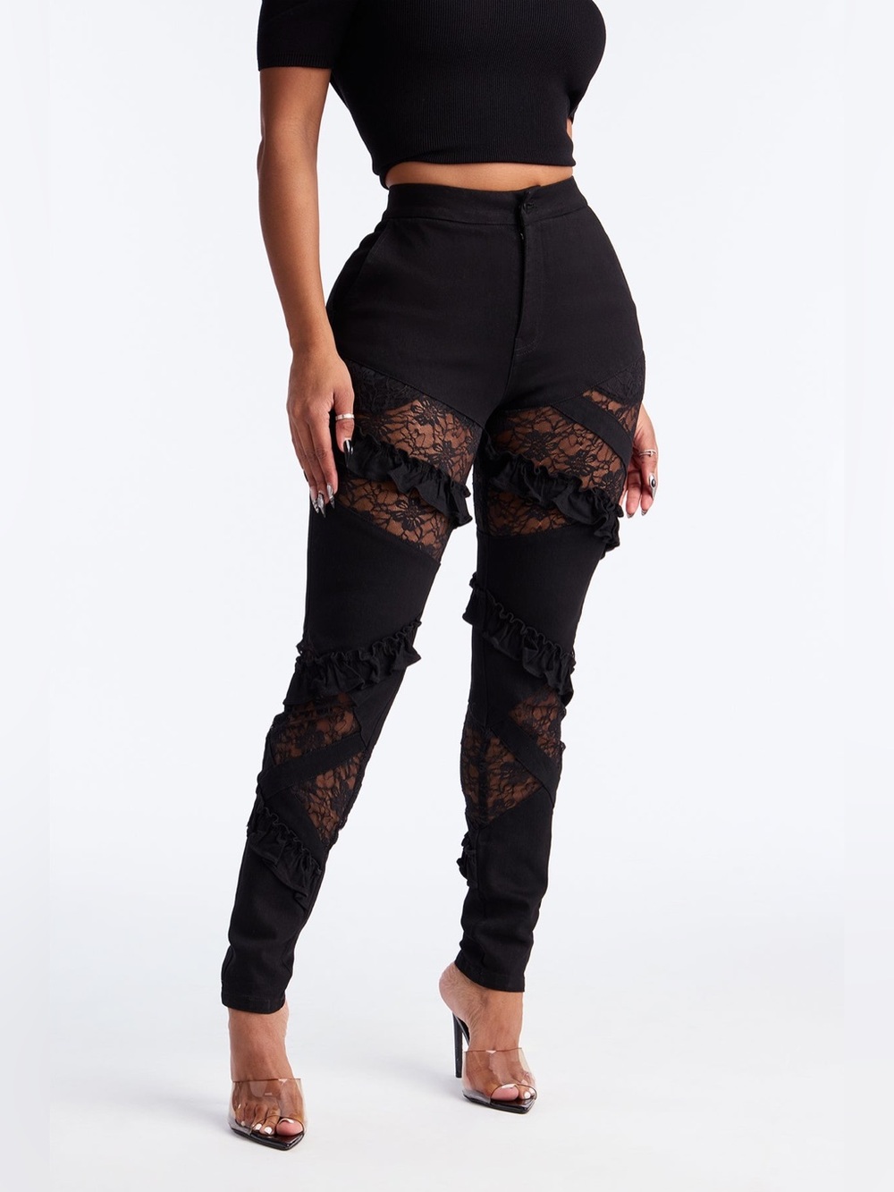 Dreamcatcher Lace Skinny Jeans Fashion Nova